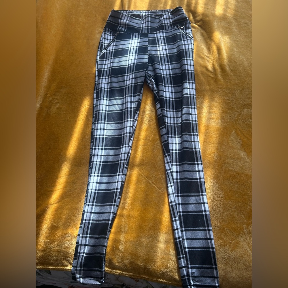 Black and White Plaid Pants